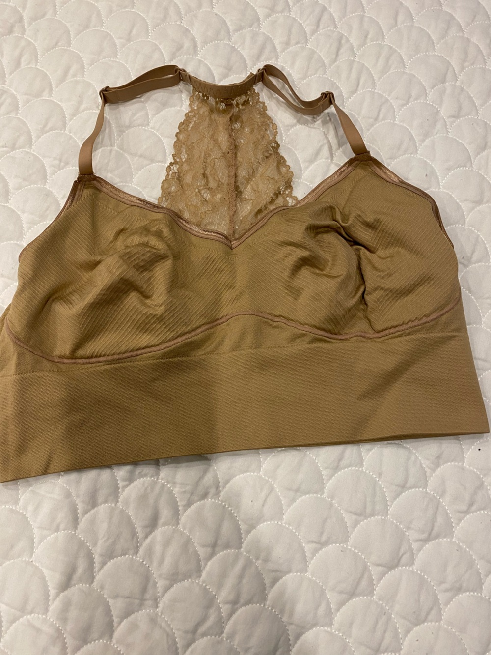 Yummie Ultralight Seamless Lace Back Unlined Bralette L/XL